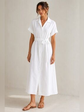 dissh white halter dress Aisle High Neck Dress in White By DISSH